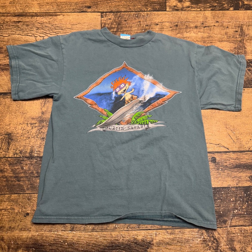 Rugrats 1999 Nickelodeon Surfin Safari T Shirt Kids XL 18 20 Blue